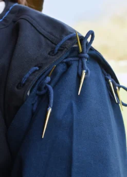 Mittelalter Tunika Bent mit abnehmbaren Ärmeln, blau/dunkelblau