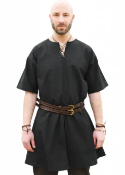 Mittelalter-Tunika Jasper, kurzarm, schwarz
