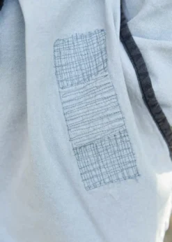 Mittelalter Tunika Sigval, Materialmix, Used-Look, grau