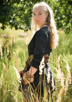 Mittelalter Tunika Yrsa, Used-Look, schwarz