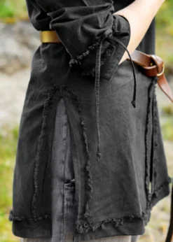 Mittelalter Tunika Yrsa, Used-Look, schwarz