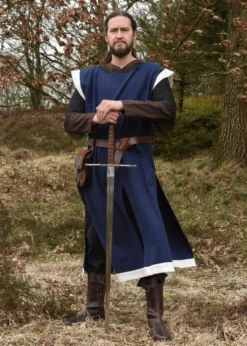 Mittelalter Waffenrock Eckhart, blau/natur
