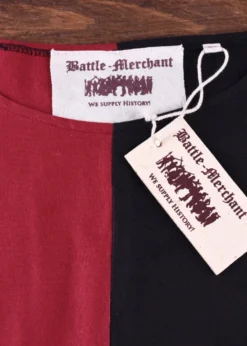 Mittelalter Waffenrock Eckhart, Mi-Parti, schwarz/rot