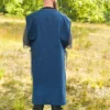 Mittelalter Wappenrock mit Streifen, blau - gelb