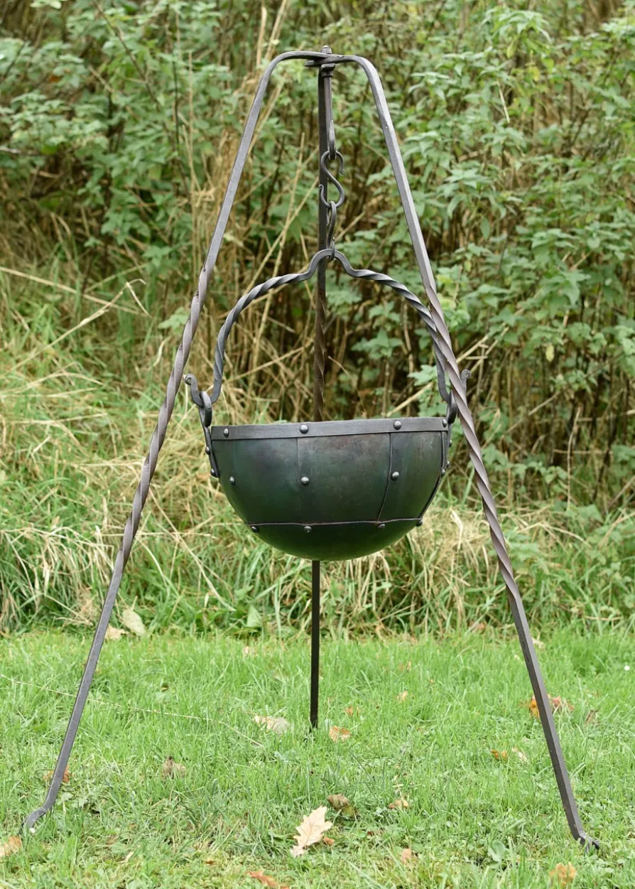 Mittlerer vernieteter Lagertopf, ca. 9 Liter