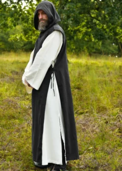 Mönchskutte Anselm, 2-in-1, natur - schwarz