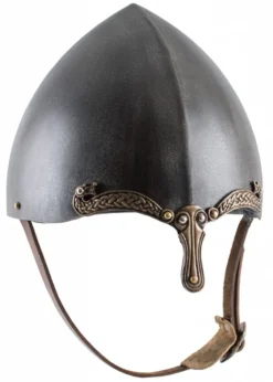 Nasalhelm mit Keltischen Motiven, Stahl mit Antik-Finish