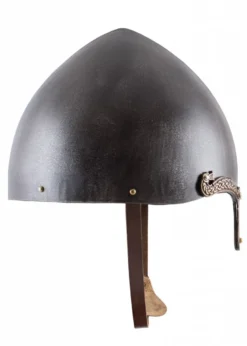 Nasalhelm mit Keltischen Motiven, Stahl mit Antik-Finish