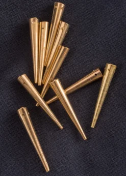 Nestelspitzen aus Messing, gerader Rand, 10 Stück