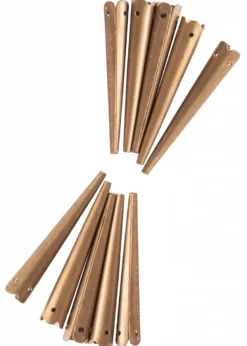 Nestelspitzen aus Messing, mit Krone, 10 Stück