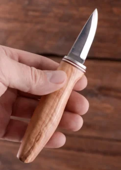Nordisches Schnitzmesser aus 440er Edelstahl mit Lederscheide