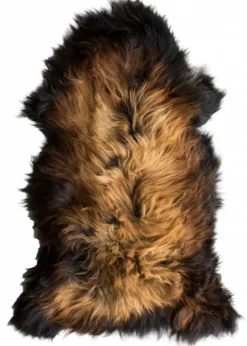 Nordlandschnuckenfell, schwarz m. geflammten Spitzen, ca. 115 cm