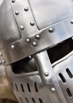 Normannischer Spangenhelm mit Gesichtsplatte, 1,6 mm Stahl