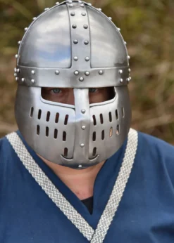 Normannischer Spangenhelm mit Gesichtsplatte, 1,6 mm Stahl
