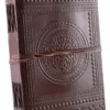 Notizbuch aus Leder mit mittelalterlichem Motiv, ca. 14 x 21 cm
