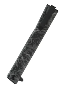 Ocaso Knives SOLSTICE ENGRAVED TITANIUM, BLACK, TOPO PATTERN, Taschenmesser