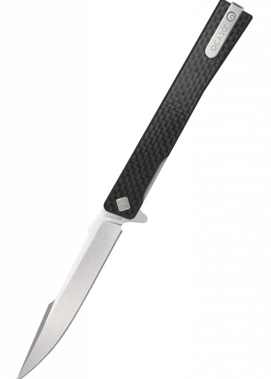 Ocaso Knives SOLSTICE, Harpoon, Karbon, satiniert, Taschenmesser