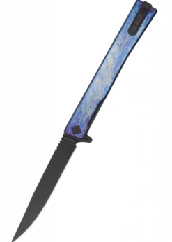 Ocaso Knives, SOLSTICE TITAN ELOXIERT, SCHWARZ, Taschenmesser