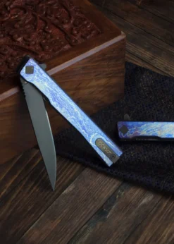 Ocaso Knives, SOLSTICE TITAN ELOXIERT, SCHWARZ, Taschenmesser