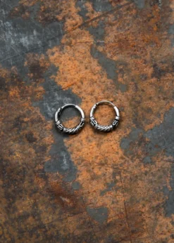 Ohrringe aus Silber, Wikinger Creolen, Paar