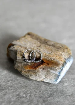 Ohrringe aus Silber, Wikinger Creolen, Paar