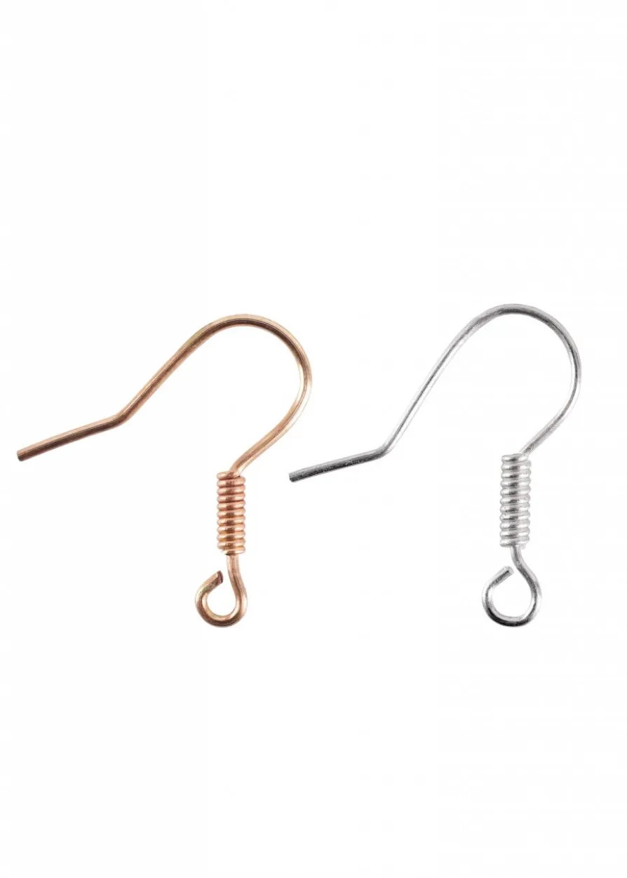 Ohrring-Haken aus Messing, Paar