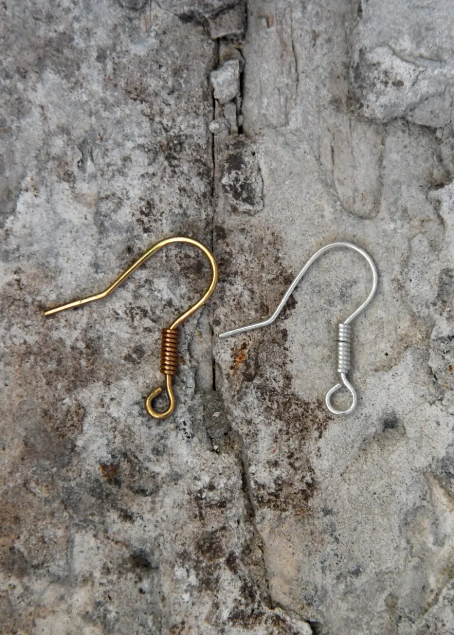 Ohrring-Haken aus Messing, Paar