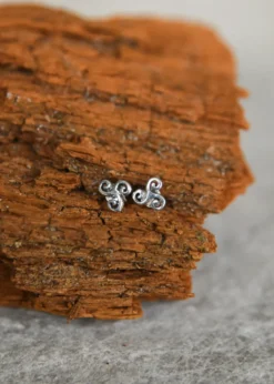 Ohrstecker aus Silber - Triskele, Paar