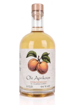 Ole Aprikoos, Aprikosenbrand, 44%, 0,5l Flasche - Holsteiner Geister