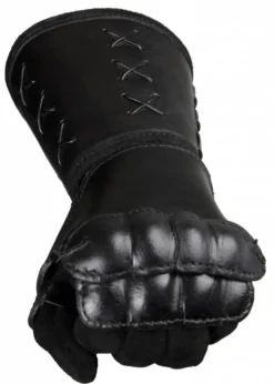 Panzerhandschuh aus Leder, Linke Hand