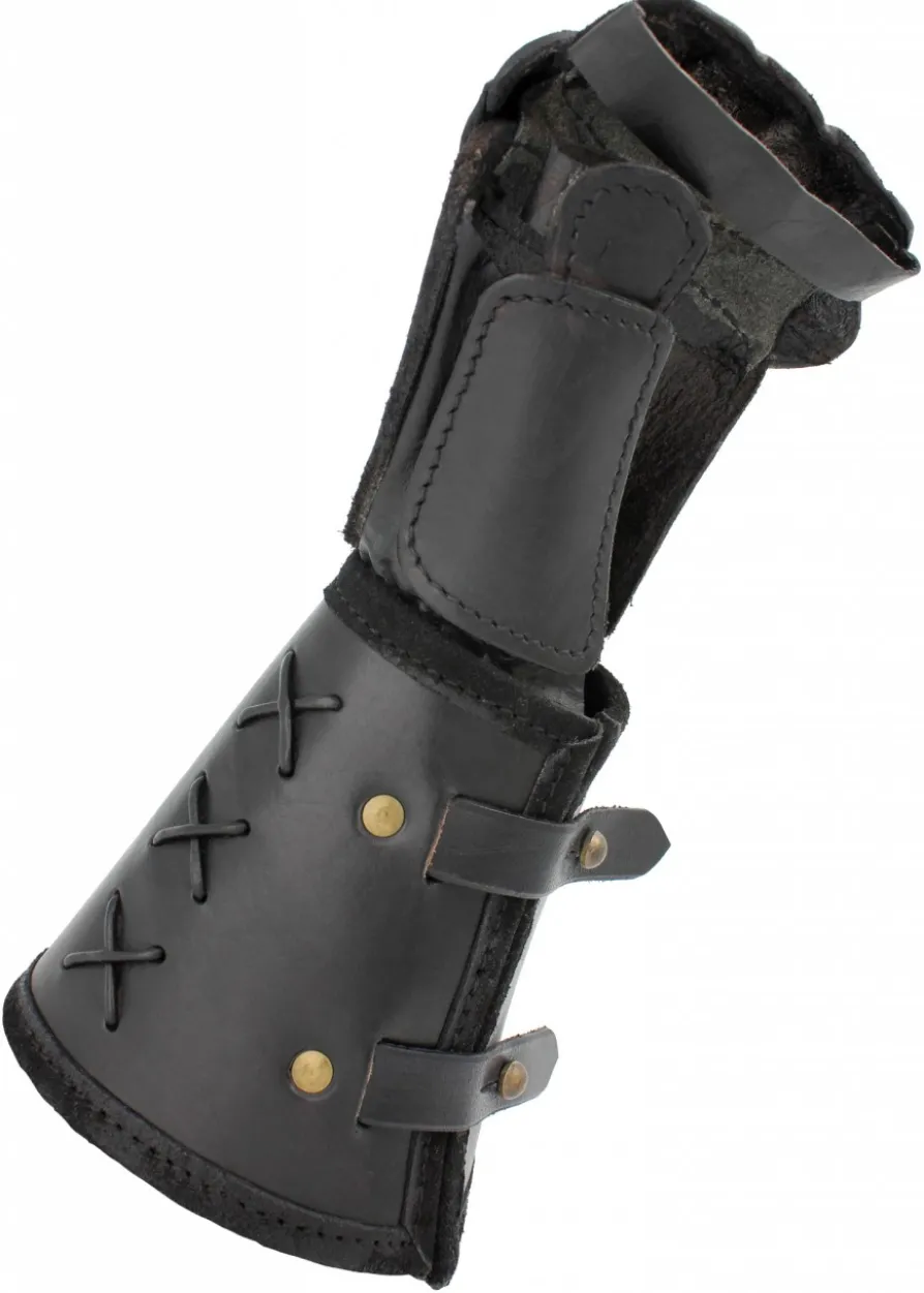 Panzerhandschuh aus Leder, Linke Hand
