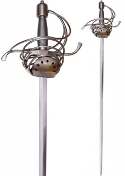 Pappenheimer Korbrapier mit drahtumwickeltem Griff, 104 cm