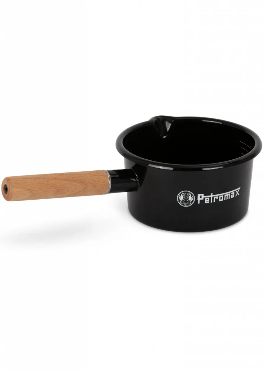 Petromax Emaille Stieltopf schwarz 1 Liter