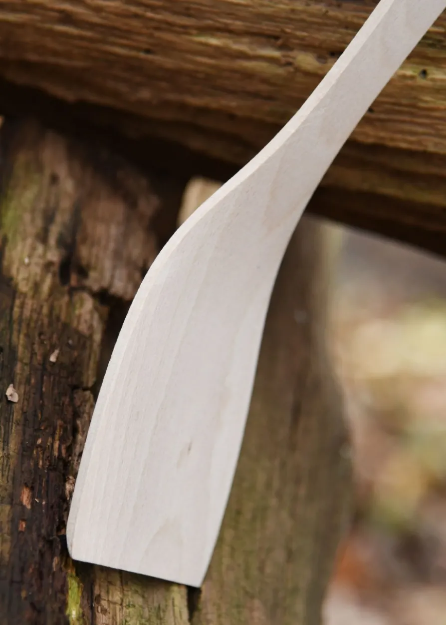 Pfannenwender aus Buchenholz, gebogen, ca. 30 x 7 cm