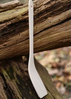 Pfannenwender aus Buchenholz, gebogen, ca. 30 x 7 cm