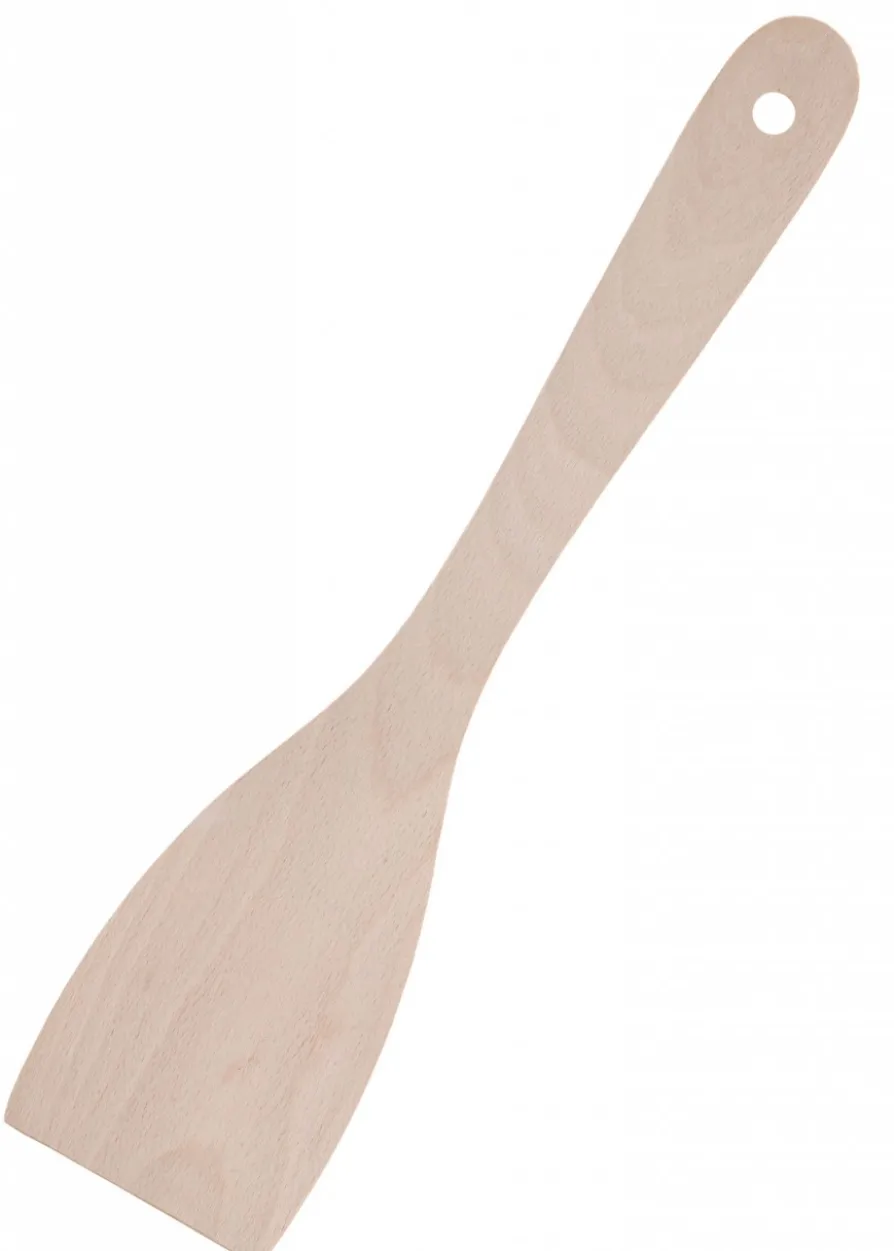 Pfannenwender aus Buchenholz, gebogen, ca. 30 x 7 cm