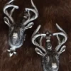 Pistolen-Wandhalter, Hirschkopf, 2er Set