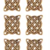 Plättchen aus Messing mit keltischem Knoten, Beschlag für DIY-Projekte (6 Stück)