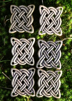 Plättchen aus Messing mit keltischem Knoten, Beschlag für DIY-Projekte (6 Stück)