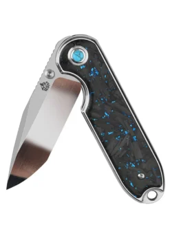 QSP, Nebula Blue Shredded Carbon Fiber Handle, Taschenmesser