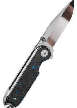 QSP, Nebula Blue Shredded Carbon Fiber Handle, Taschenmesser