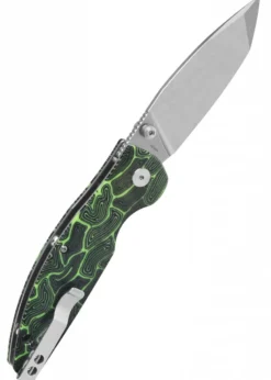 QSP TURTLE PUNK STONEWASHED, schwarz-grün, Taschenmesser