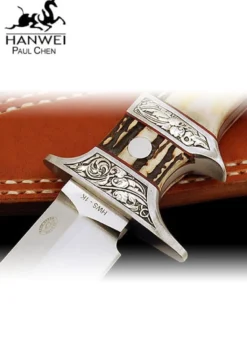 Ranger Bowie Messer mit Drop-Point-Klinge und Hirschhorngriff