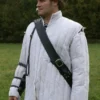 Rückenscheide aus schwarzem Leder