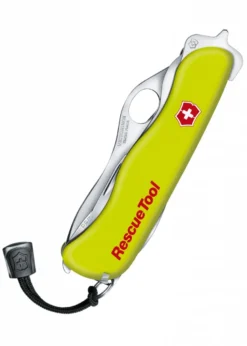 RescueTool Einhänder Wellensch., gelb nachleuchtend, Nylon-Etui