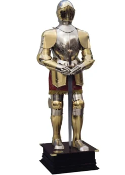 Ritterrüstung von Karl V., Gold-Finish, Marto