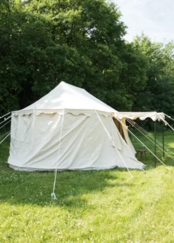 Ritterzelt Burgund, 5 x 8 m, 425 gsm, naturfarben, Mittelalterzelt