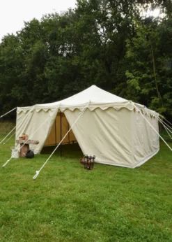 Ritterzelt Herold, 5 x 5 m, 425 gsm, naturfarben