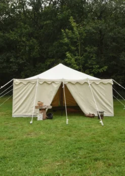 Ritterzelt Herold, 5 x 5 m, 425 gsm, naturfarben