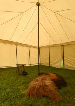 Ritterzelt Herold, 5 x 5 m, 425 gsm, naturfarben